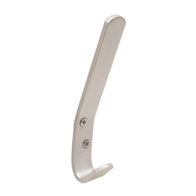 Centurion 125mm Flat Pattern Hat & Coat Hook - Silver Anodised Aluminium - Pack of 25