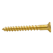 Centurion 1" x 4 Slotted Brass Woodscrew - Countersunk Head - (200)
