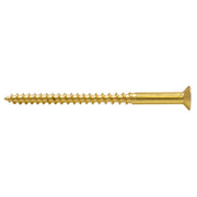 Centurion 2 1/2" x 8 Slotted Brass Woodscrew - Countersunk Head - (200)