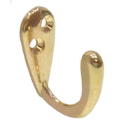 Centurion 50mm Die Cast Wardrobe Hook - Brass - Pack of 20