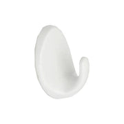 Centurion 58mm White Plastic Self Adhesive Oval Hook - Pack of 50