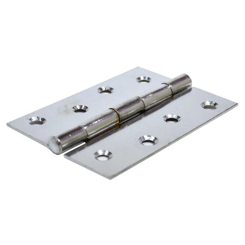 Centurion Steel Butt Hinges, Chromed, 100mm - Pack of 5