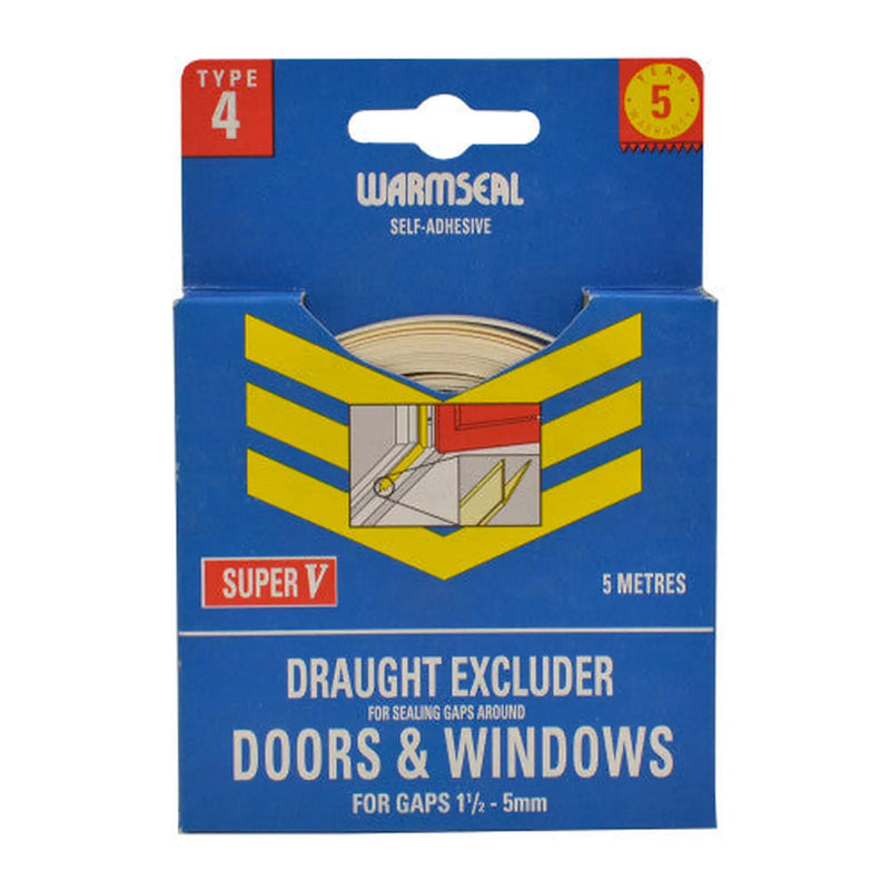 Centurion Warmseal Polystyrene 'V' Strip, White, 5m - Pack of 5