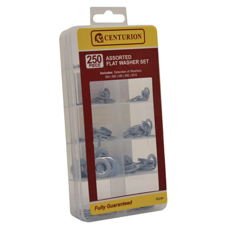 Centurion 250 Piece Assorted Flat Washer set - Pack of 6