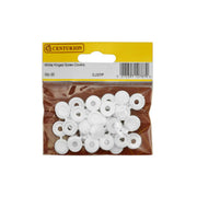 Centurion White Hinged Screw Covers (20 PK) - Pack of 5