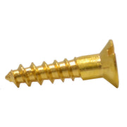 Centurion 5/8" x 6 Slotted Brass Woodscrew - Countersunk Head - (200)