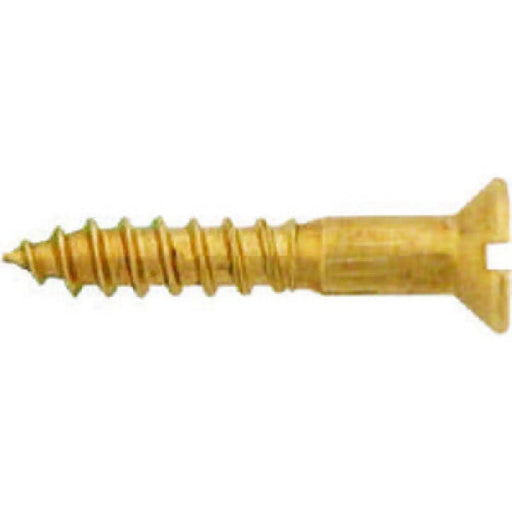 Centurion 5/8 x 4 Slotted Brass Woodscrew - Countersunk Head - Min Order 6