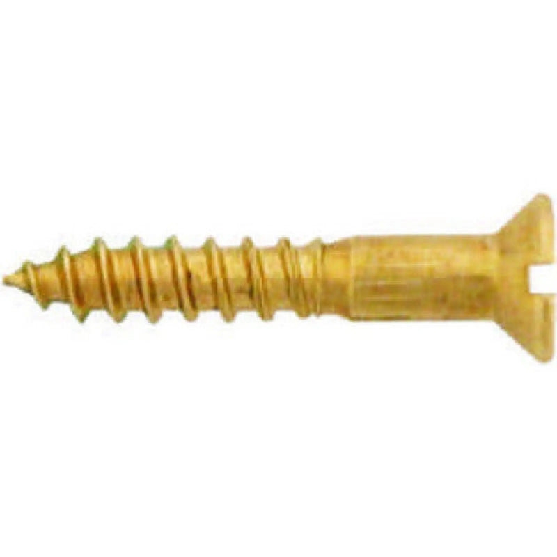 Centurion 5/8 x 4 Slotted Brass Woodscrew - Countersunk Head - Min Order 6