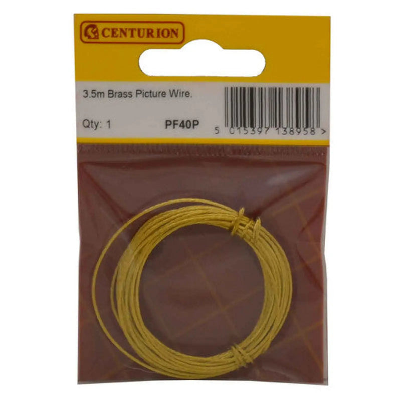 Centurion 3.5m Brass Picture Wire - Pack of 5