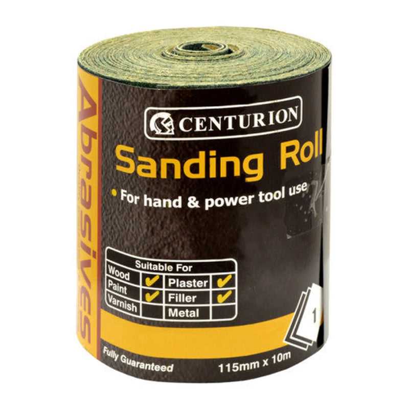 Centurion Abrasives Aluminium Oxide Decorator's Roll, Medium 115mm x 10m - Pack of 5