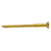 Centurion 2 1/2" x 10 Slotted Brass Woodscrew - Countersunk Head - (200)