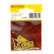 Centurion 1" x 3/4" x 1.3mm SC Medium Duty Solid Drawn Butt Hinges (1 pair) - Pack of 5