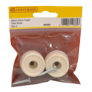 Centurion 35mm White Plastic Door Stops (Pack of 2) - Pack of 5