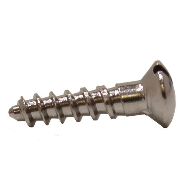 Centurion 5/8" x 6 Slotted Raised Head Woodscrew - Chrome Plated - (200)
