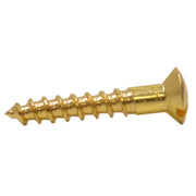 Centurion 1" x 8 Slotted Raised Head Woodscrew - Brass - (200)