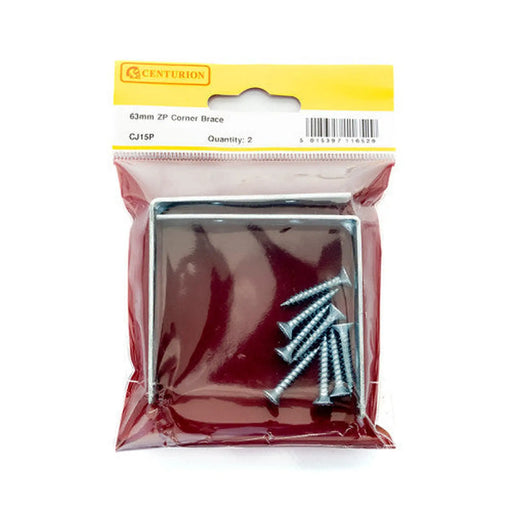 Centurion 63mm ZP Corner Brace (Pack of 2) - Pack of 5