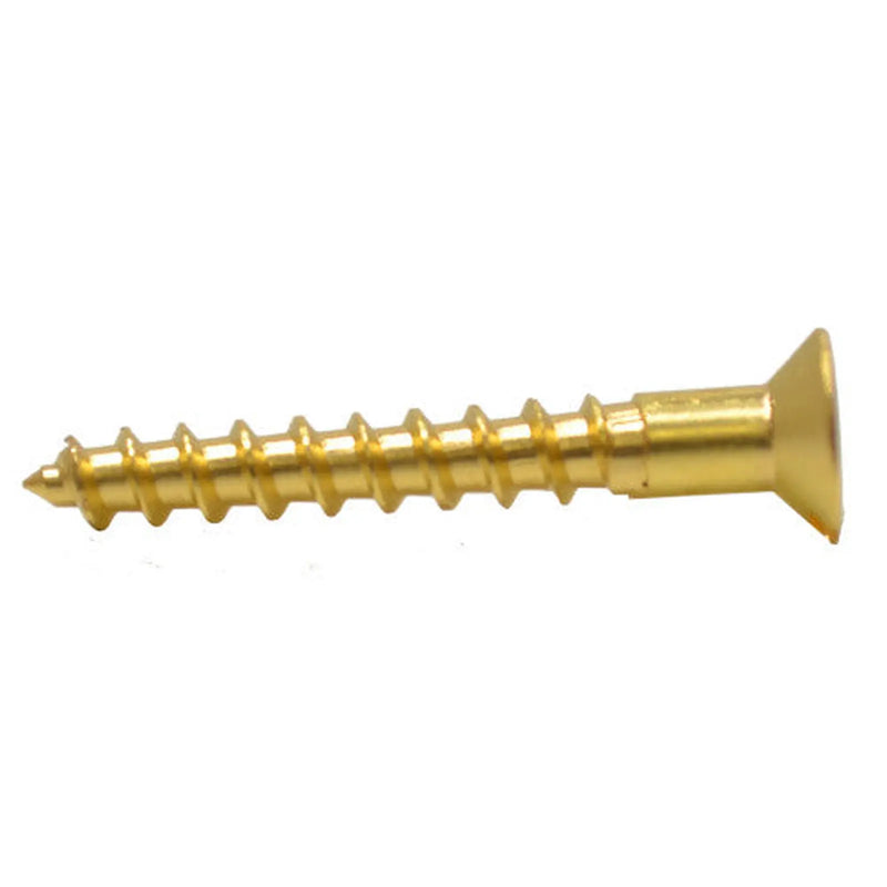 Centurion 1 1/4" x 8 Slotted Brass Woodscrew - Countersunk Head - (200)