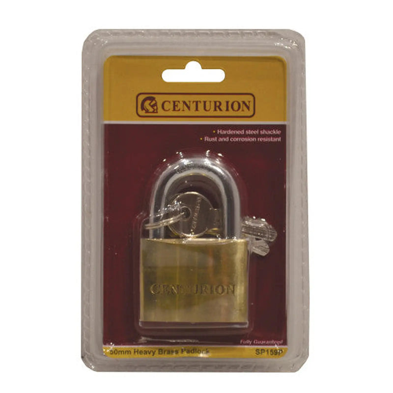 Centurion Heavy Duty Brass Padlock, 50mm - Pack of 12