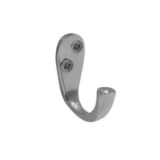 Centurion 50mm Solid Brass Single Wardrobe Hook - Chrome Plated - Pack of 10