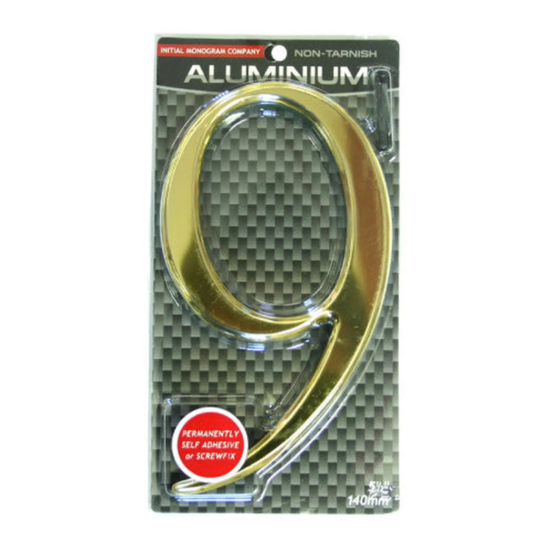Centurion 5 1/2" Gold Effect Numeral 9 - Min Order 2