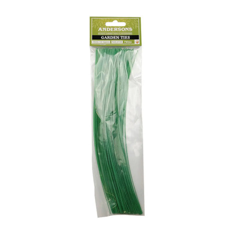 Centurion Garden Plant Ties, Green, 250mm - Pack of 12