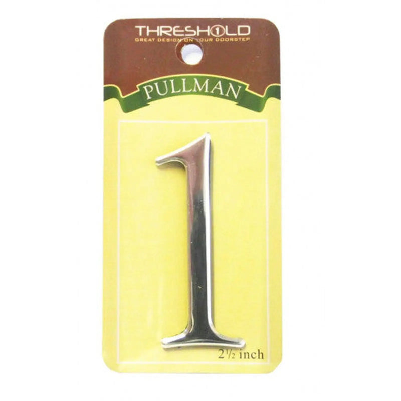 Centurion 2 1/2" Silver Effect Pullman Numeral 1 - Pack of 5