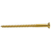 Centurion 3" x 10 Slotted Brass Woodscrew - Countersunk Head - (100)