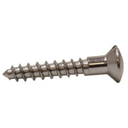 Centurion 1" x 8 Slotted Raised Head Woodscrew - Chrome Plated - (200)