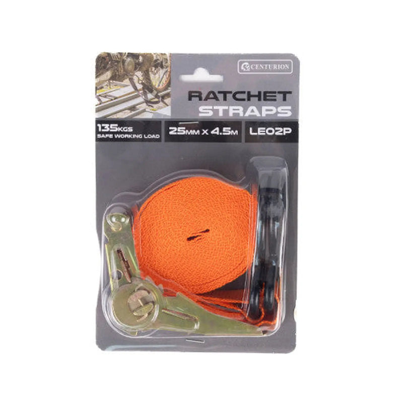 Centurion 25mm x 4.5mm Ratchet Tie Down Strap - Min Order 2
