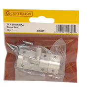 Centurion Straight Barrel Bolts, Aluminium, 25mm x 38mm - Pack of 5