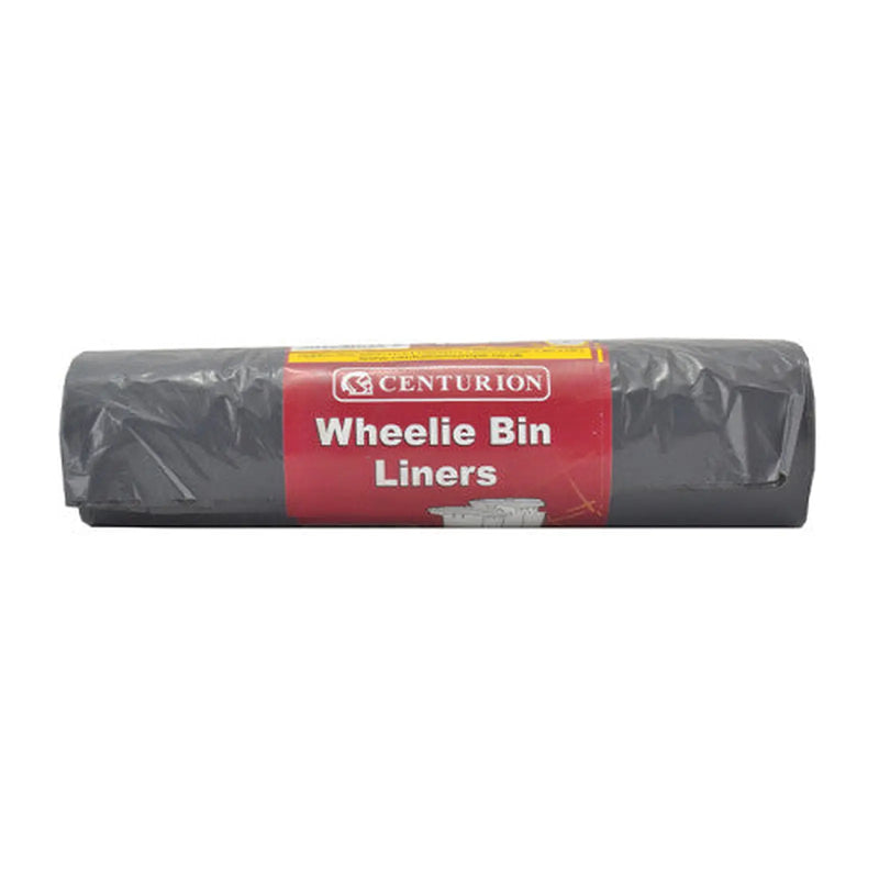 Centurion Wheelie Bin Liners, Black, 240 Litre Capacity - Pack of 5