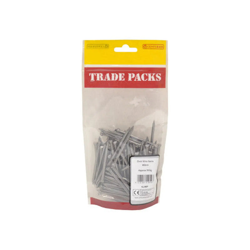 Centurion Oval Wire Nails - Steel - 65mm - (500g Pack) - Pack of 5