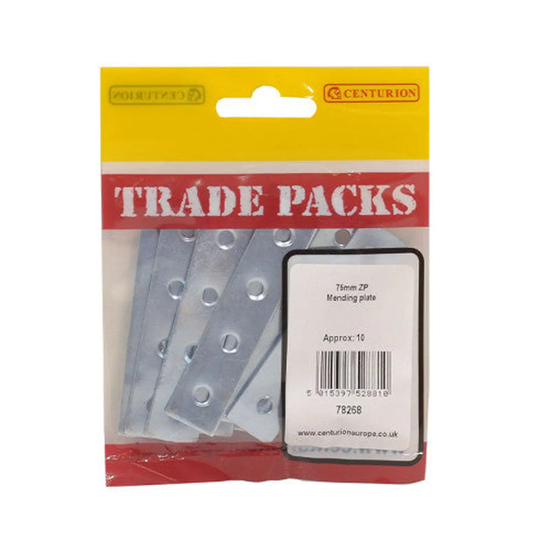 Centurion Mending Plate - Zinc Plated - 75mm - (10 PK) - Pack of 5