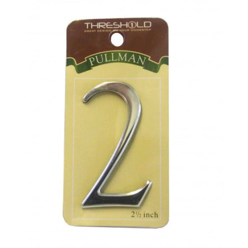 Centurion 2 1/2" Silver Effect Pullman Numeral 2 - Pack of 5