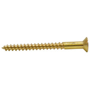 Centurion 2 1/2" x 12 Slotted Brass Woodscrew - Countersunk Head - (100)