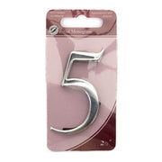 Centurion 2 1/2" Silver Effect Pullman Numeral 5 - Pack of 5