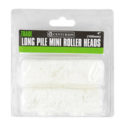 Centurion Trade Long Pile Mini Rollers, 100mm / 4" (Set of 2) - Pack of 10