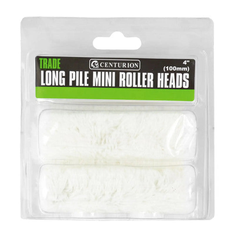 Centurion Trade Long Pile Mini Rollers, 100mm / 4" (Set of 2) - Pack of 10