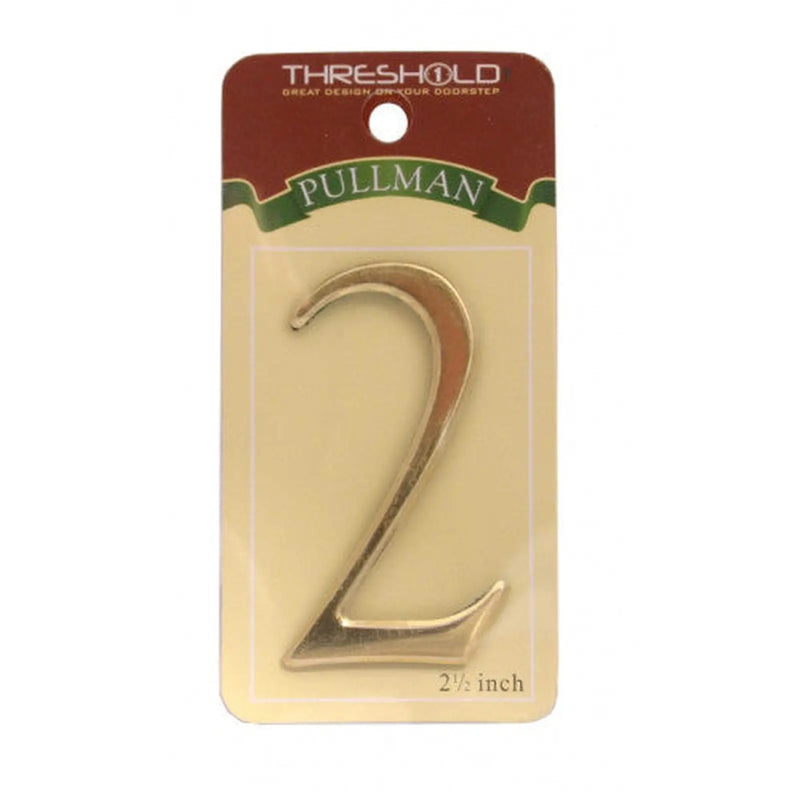 Centurion 2 1/2" Gold Effect Pullman Numeral 2 - Pack of 5