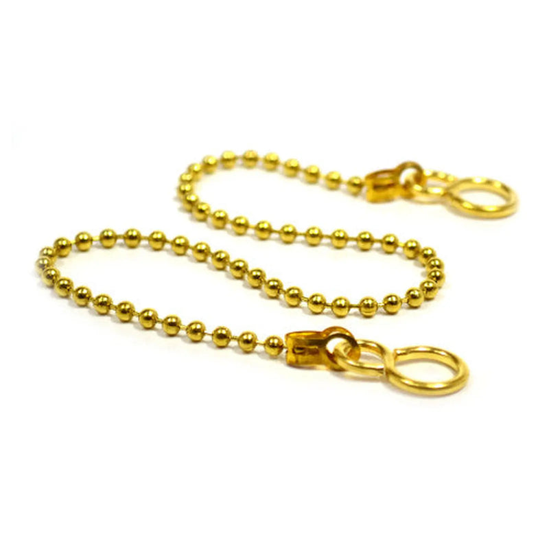 Centurion Sink Ball Chain With Hooks, Polished Brass, 300mm, No.6 - Pack of 20