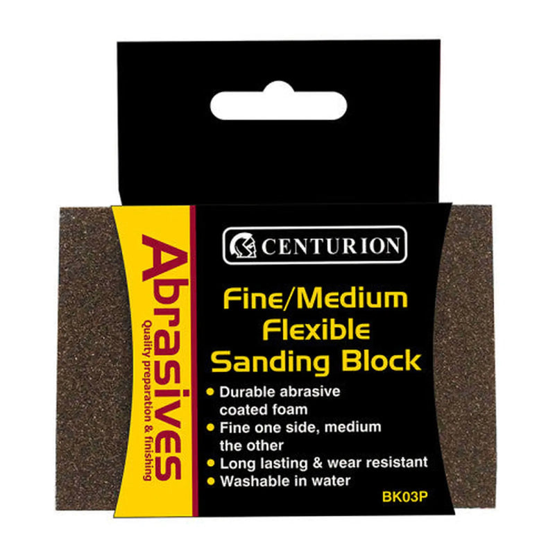 Centurion Abrasives Angled Sanding Block, Fine/Medium 97 x 67 x 27mm - Pack of 5