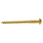 Centurion 2" x 8 Slotted Round Head Woodscrew - Solid Brass - (200)