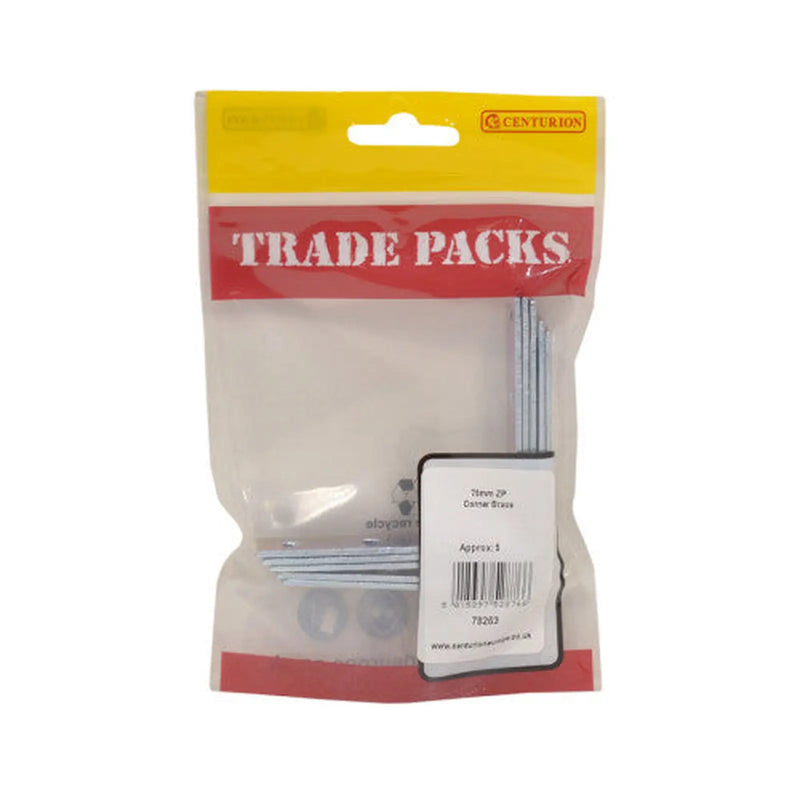 Centurion Corner Brace - Zinc Plated - 75mm - (5 PK)