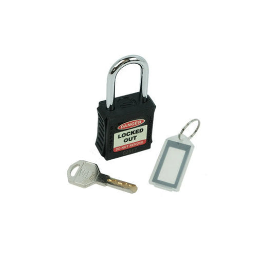 Centurion Safety Lockout Padlocks, Standard Shackle, Black (each)