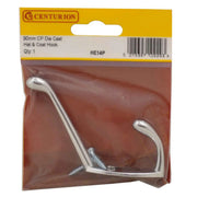 Centurion 105mm Die Cast Hat & Coat Hook - Chrome Plated - Pack Qty 1 - Pack of 5