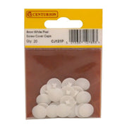 Centurion White Pozi Screw Cover Caps (Pack of 20) - Pack of 5