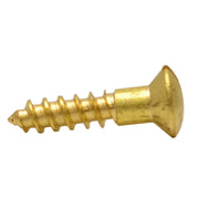 Centurion 5/8" x 6 Slotted Raised Head Woodscrew - Brass - (200)