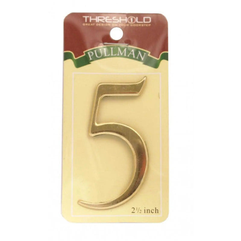 Centurion 2 1/2" Gold Effect Pullman Numeral 5 - Pack of 5