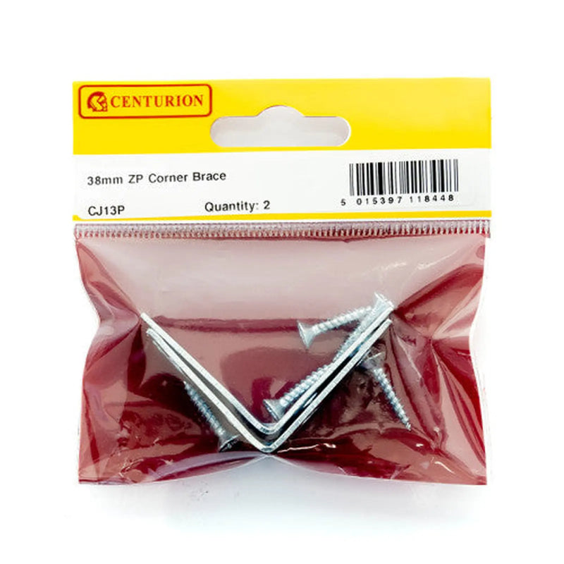 Centurion 38mm ZP Corner Brace (Pack of 2) - Pack of 5
