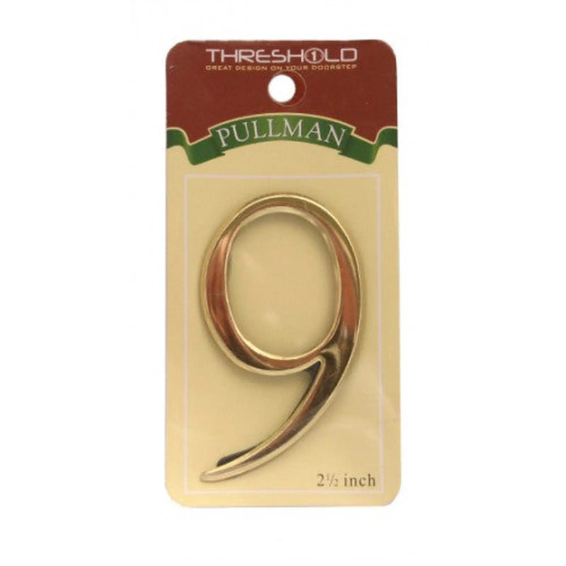 Centurion 2 1/2" Gold Effect Pullman Numeral 9 - Pack of 5
